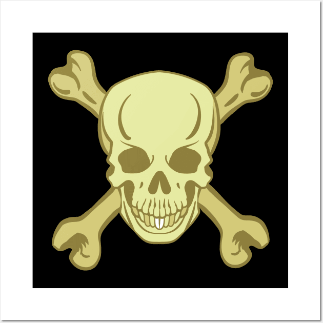 Halloween Skull and bones Wall Art by holidaystore